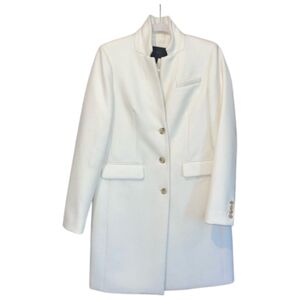 J. Crew E1034 Ivory Wool Regent Topcoat  0P